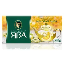 Чай зеленый Принцесса Ява Медовая Липа 25 пакетиков