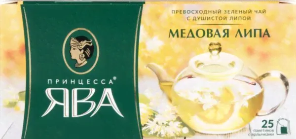 Чай зеленый Принцесса Ява Медовая липа 25пак оптом