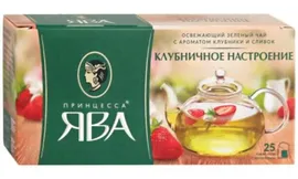 Чай Пр. Ява 25п*1,5г/18 Клубничное настроение, зеленый -0441
