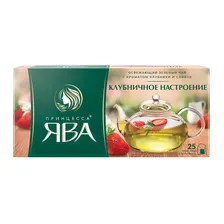 Чай зеленый Принцесса Ява Клубничное Настроение 25 пакетиков